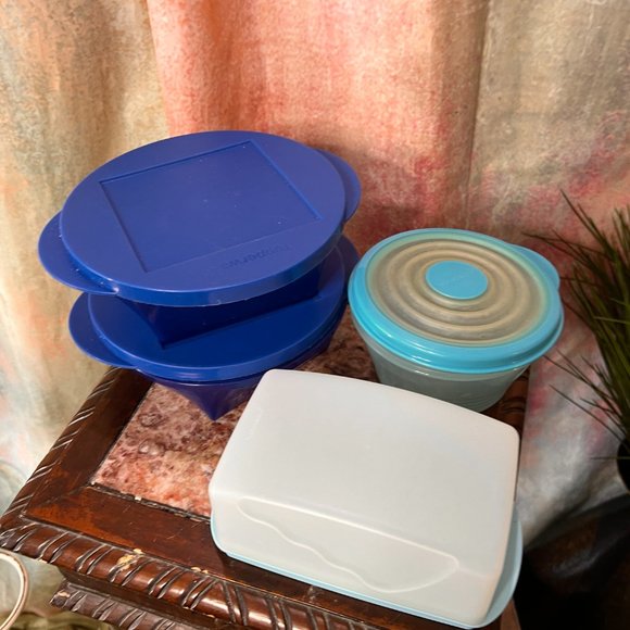 Tupperware Kitchen Impressions Butter Dish 2 Cereal Bowls Bowl With